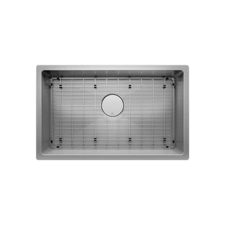 Prochef by Julien Proinox H60 29" Undermount Single Basin Stainless Steel Kitchen Sink with Basin Rack and Basket Strainer Brushed Stainless Steel