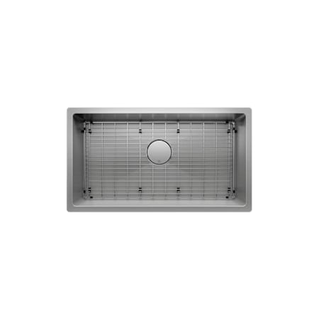 Prochef by Julien Proinox H60 32" Undermount Single Basin Stainless Steel Kitchen Sink with Basin Rack and Basket Strainer Brushed Stainless Steel