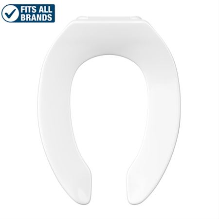 PROFLO Elongated Open-Front Toilet Seat White