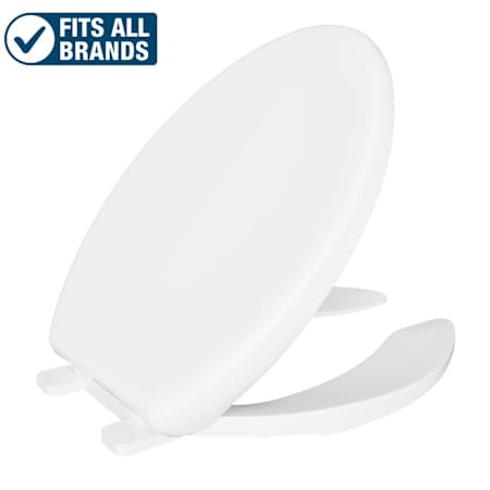 PROFLO Elongated Open-Front Toilet Seat and Lid White