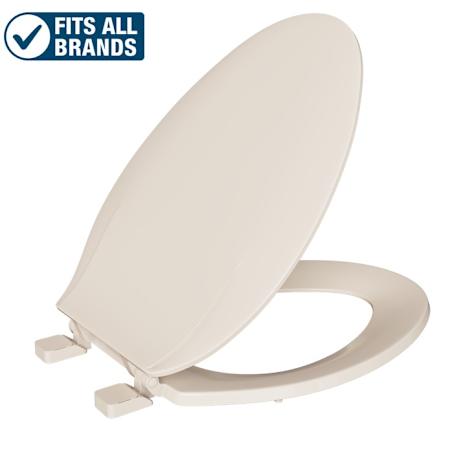 PROFLO Elongated Closed-Front Toilet Seat and Lid Biscuit