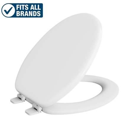 PROFLO Round Closed-Front Toilet Seat and Lid White