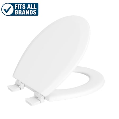 PROFLO Round Closed-Front Toilet Seat with Quick Release and Lid White