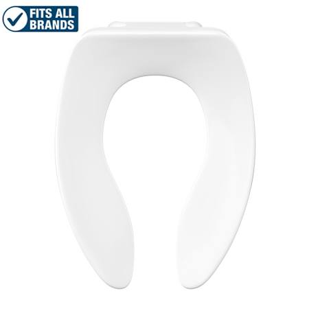 PROFLO Elongated Open-Front Toilet Seat White