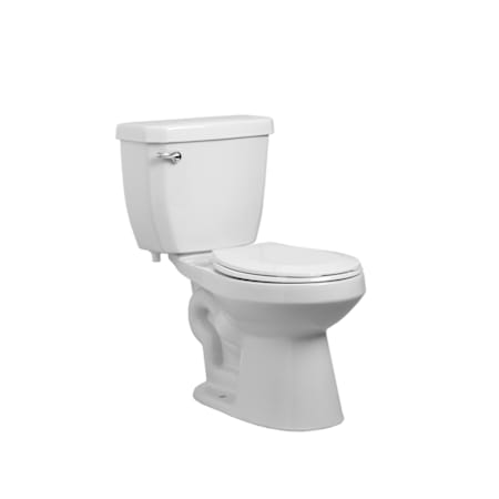 PROFLO Calhoun 1.6 GPF Two Piece Round Toilet with Left Hand Lever - Seat Included White