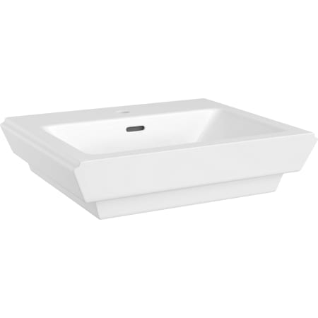 PROFLO 22-7/8" Rectangular Vitreous China Pedestal Bathroom Sink with Overflow and 1 Faucet Hole at 0" Centers White