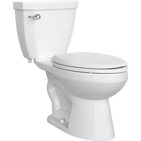 PROFLO 1500 Series 1.28 GPF Two-Piece Elongated Toilet with Left Hand Trip Lever and 10" Rough In White