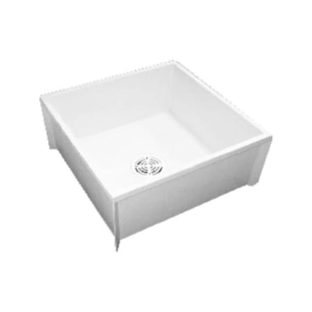 PROFLO 24-3/16" x 24-3/16" Floor Mounted Mop Service Sink with Integral Drain White