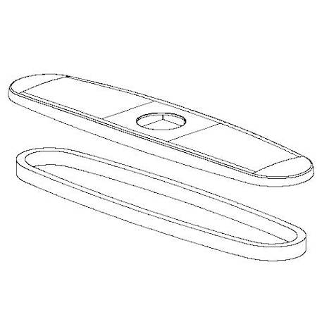 PROFLO Escutcheon Plate for PFXC7512 Brushed Nickel