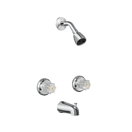 PROFLO Tub and Shower Trim Package with 1.75 GPM Single Function Shower Head and Tub Spout Chrome