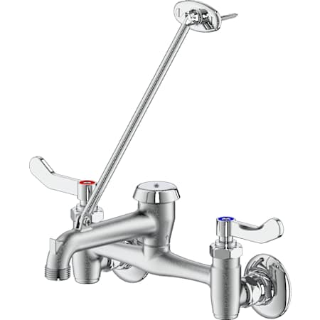 PROFLO 3.8 GPM Wall Mounted Widespread Commercial Kitchen Faucet Chrome