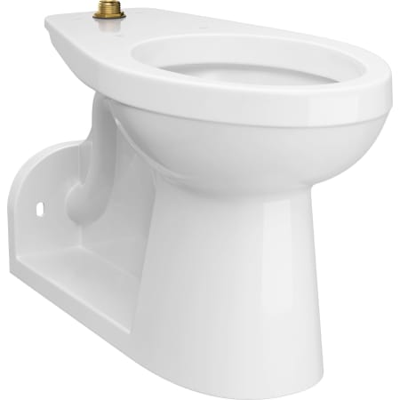 PROFLO Elongated Floor Mounted Flush Valve Toilet Bowl Only with Rear Outlet White