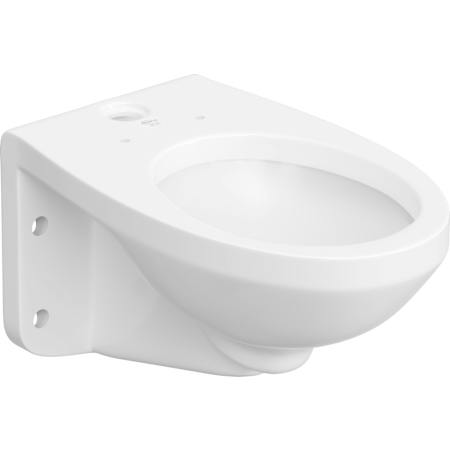 PROFLO Elongated Wall Mount Flush Valve Toilet Bowl Only - Less Flushometer White