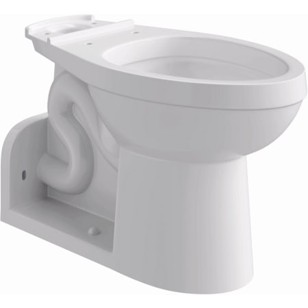 PROFLO Elongated Chair Height Toilet Bowl Only - Less Seat White