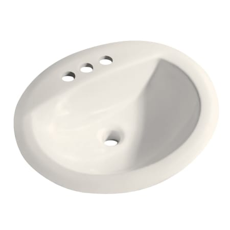 PROFLO Rockaway 19" Oval Vitreous China Drop In Bathroom Sink with Overflow and 3 Faucet Holes at 4" Centers Biscuit