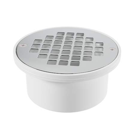 PROFLO 2" or 3" PVC Shower Drain with 4" Stainless Steel Strainer Stainless Steel