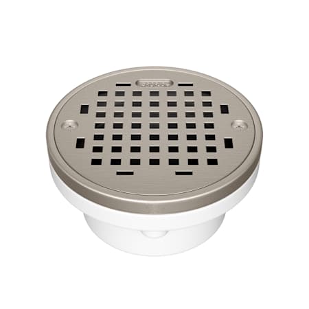PROFLO 2" or 3" PVC Shower Drain with 4" Nickel Strainer Nickel