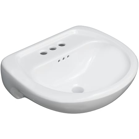 PROFLO Lisbon Valley 20-1/4" Oval Vitreous China Pedestal Bathroom Sink with Overflow and 3 Faucet Holes at 4" Centers White