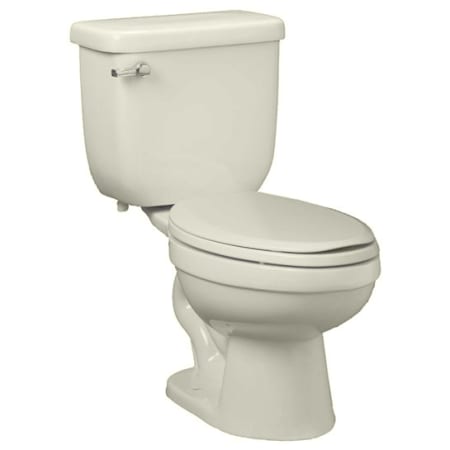 PROFLO 1400 Series 1.28 GPF Two-Piece Elongated Toilet with Left Hand Trip Lever and 10" Rough In Biscuit