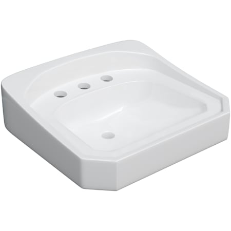 PROFLO 20-5/8" Rectangular Vitreous China Wall Mounted Bathroom Sink with Overflow and 3 Faucet Holes at 8" Centers White