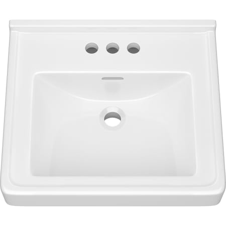 PROFLO 20" Rectangular Vitreous China Wall Mounted Bathroom Sink with Overflow and 3 Faucet Holes at 4" Centers White