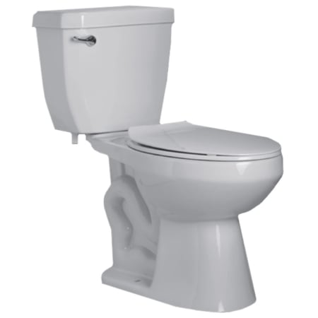 PROFLO 1500 Series 1.28 GPF Two-Piece Elongated Toilet with Left Hand Trip Lever and 14" Rough In White