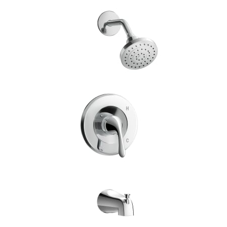 PROFLO Alvord Tub and Shower Trim Package with 1.75 GPM Single Function Shower Head Brushed Nickel
