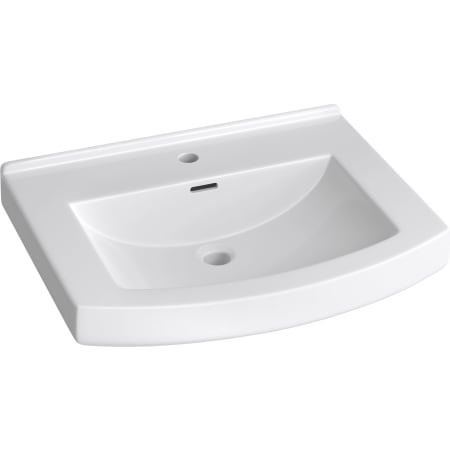 PROFLO Otter Creek 24" Rectangular Vitreous China Pedestal Bathroom Sink with Overflow and 1 Faucet Hole White