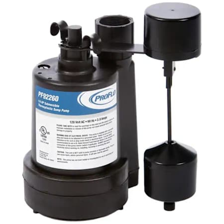 PROFLO 1/4 HP Thermoplastic Submersible Sump Pump with Vertical Float Switch N/A