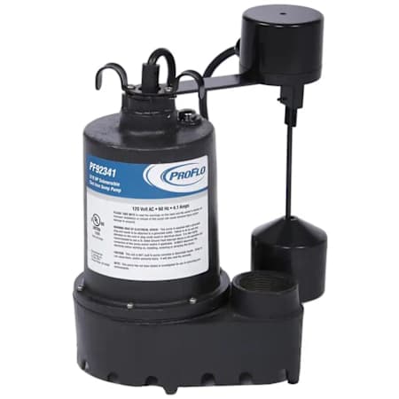 PROFLO 3/10 HP Cast Iron Submersible Sump Pump with Vertical Float Switch N/A