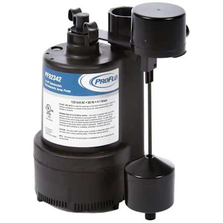 PROFLO 1/3 HP Thermoplastic Sump Pump with Vertical Float Switch N/A