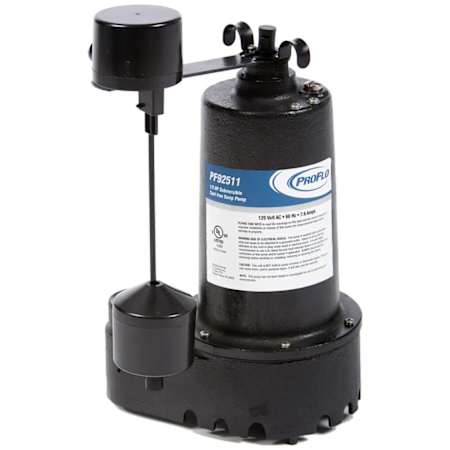 PROFLO 1/2 HP Cast Iron Submersible Sump Pump with Vertical Float Switch N/A