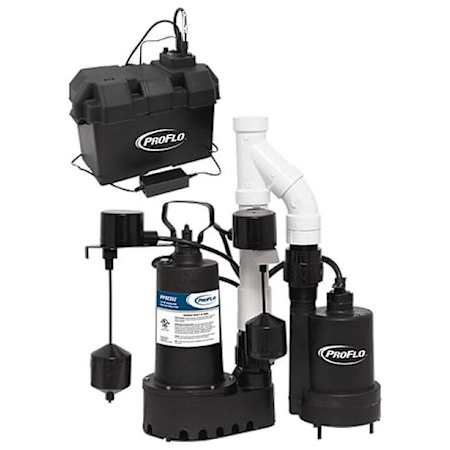 PROFLO 1/3 HP Combination Primary and Backup Sump Pump System N/A
