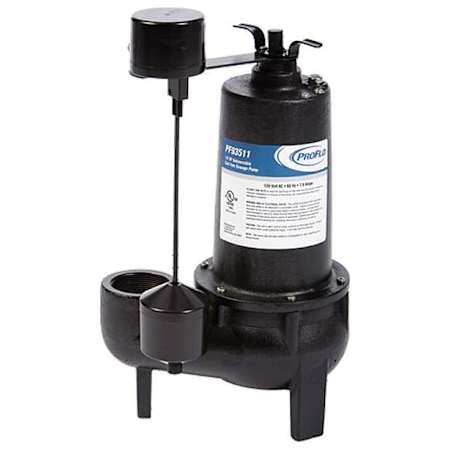 PROFLO 1/2 HP Cast Iron Sewage Pump (2") with Vertical Float Switch N/A