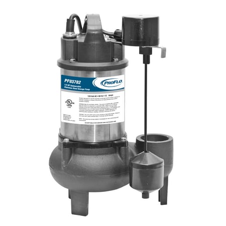 PROFLO 1/2 HP Cast Iron Submersible Sewage Pump with Vertical Float Switch N/A