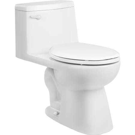 PROFLO Galveston 1.28 GPF One Piece Elongated Chair Height Toilet with Left Hand Lever - Less Seat White