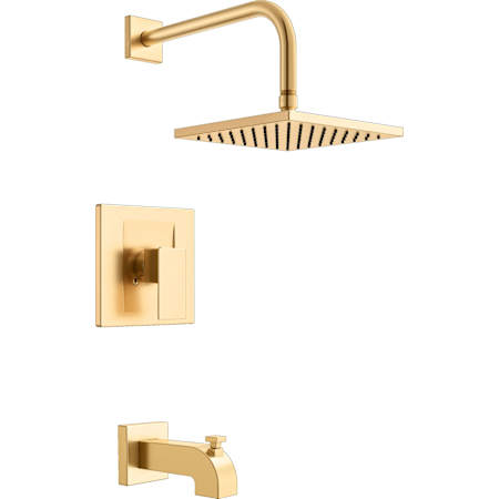 PROFLO Kelper Shower Only Trim Package with 1.8 GPM Single Function Shower Head with Slip Fit Tub Spout Brushed Gold