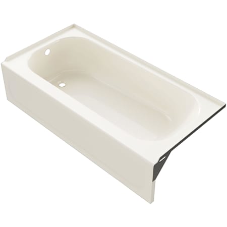 PROFLO Folsom 60" x 30" Three Wall Alcove Enameled Steel Soaking Tub with Left Drain Biscuit