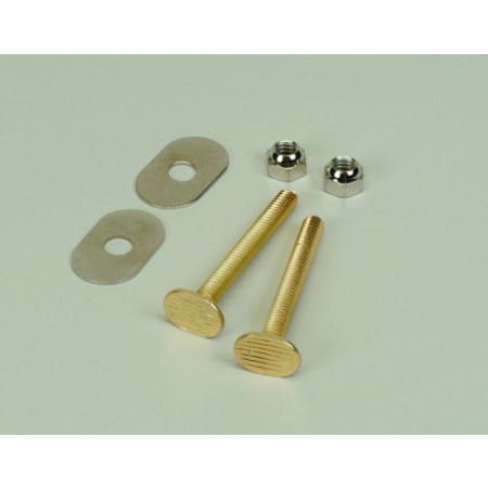 PROFLO 1/4" x 2-1/4" Plate Brass Closet Bolt Nuts and Washers N/A