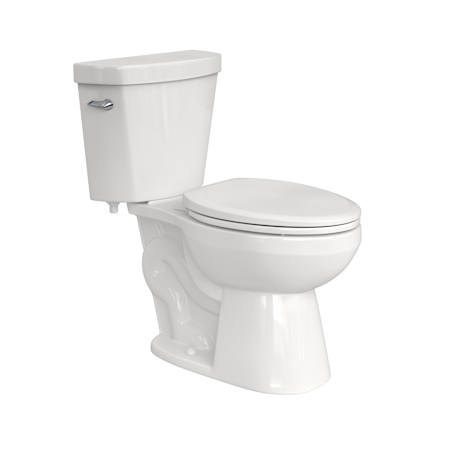 PROFLO Camden 1.28 GPF Two Piece Elongated Toilet with Left Hand Lever White