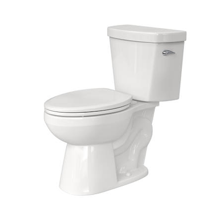 PROFLO Camden 1.28 GPF Two Piece Elongated Toilet with Right Hand Lever White