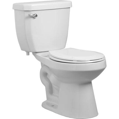 PROFLO Calhoun 1.6 GPF Two Piece Round Toilet with Left Hand Lever White