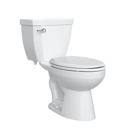 PROFLO Calhoun 1.28 GPF Two Piece Round Toilet with 14" Rough In and Left Hand Lever - Seat Included White