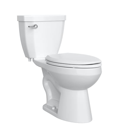 PROFLO Calhoun 1.28 GPF Two Piece Elongated Toilet with 10" Rough In and Left Hand Lever - Seat Included White
