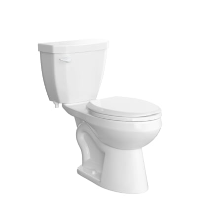 PROFLO Calhoun 1.28 GPF Two Piece Elongated Chair Height Toilet with Left Hand Lever - Less Seat, ADA Compliant White