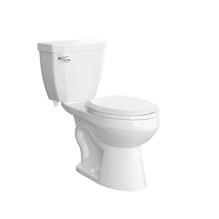 PROFLO Calhoun 1.28 GPF Two Piece Elongated Chair Height Toilet with Left Hand Lever - Less Seat, ADA Compliant White
