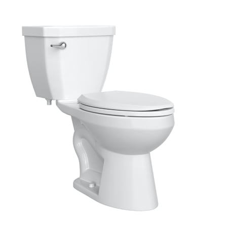 PROFLO Calhoun 1.28 GPF Two Piece Elongated Toilet with 14" Rough In and Left Hand Lever - Seat Included White