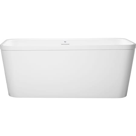 PROFLO Borealis 59" Free Standing Acrylic Soaking Tub with Center Drain, Drain Assembly, and Overflow White
