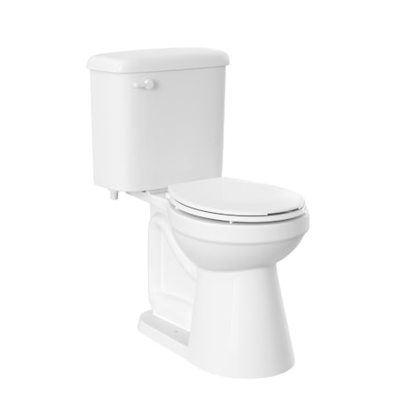 PROFLO 0.8 GPF Round Toilet with Left Hand Lever White
