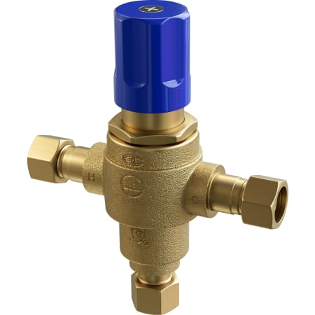 PROFLO 3/8" Thermostatic Mixing Valve - Single Outlets Rough Brass